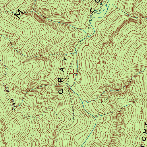 Topographic Map of Gray Cove, TN