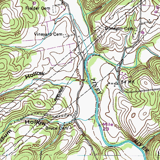 Topographic Map of Gray Hollow, TN