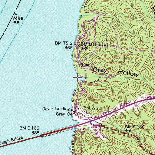 Topographic Map of Gray Hollow, TN
