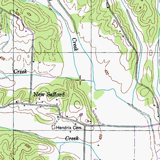 Topographic Map of Greasy Creek, TN