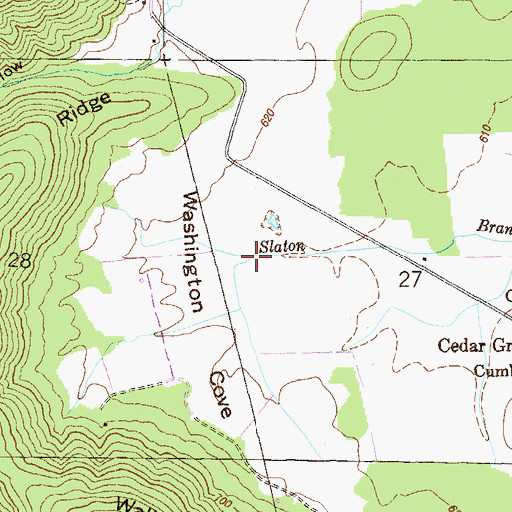 Topographic Map of Washington Cove, AL