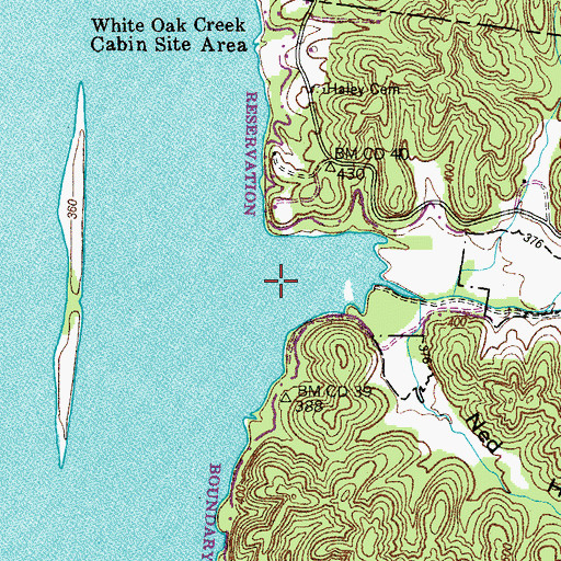 Topographic Map of Greenbrier Creek, TN