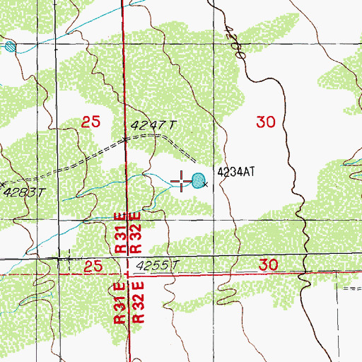 Topographic Map of East Turkey Creek, AZ