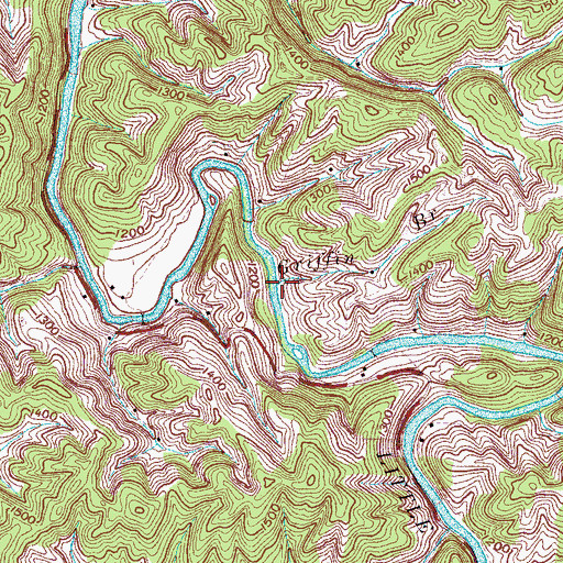 Topographic Map of Griffin Branch, TN