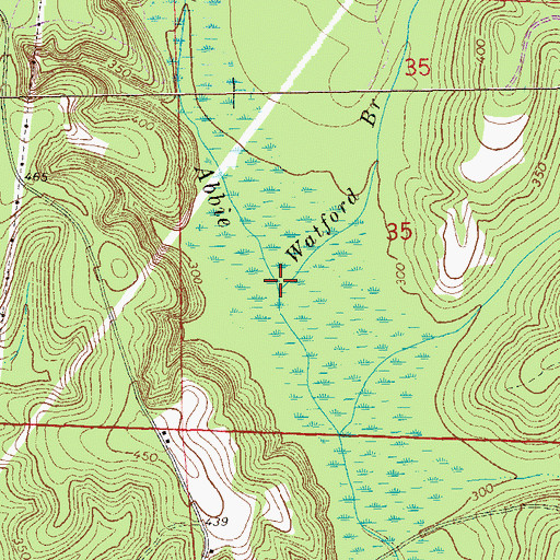 Topographic Map of Watford Branch, AL