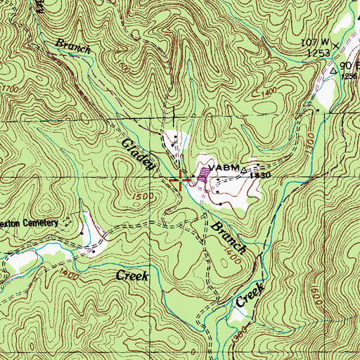 Topographic Map of Griffith School, TN