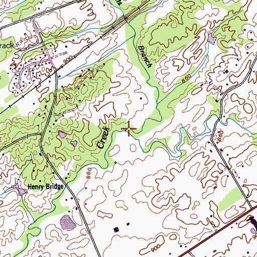 Topographic Map of Griffitts Branch, TN