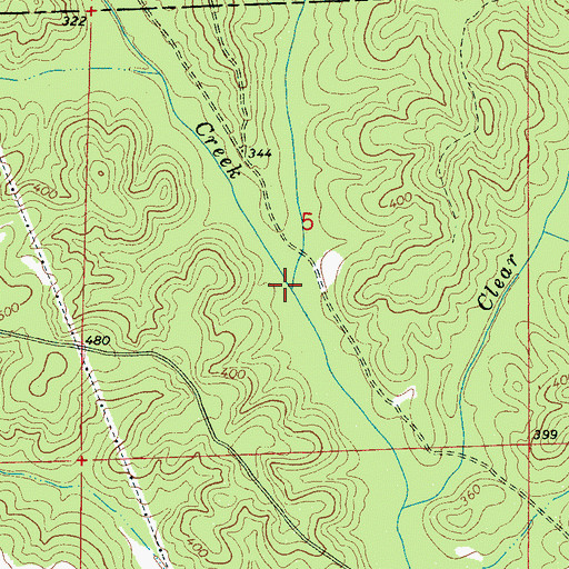 Topographic Map of Watkins Branch, AL