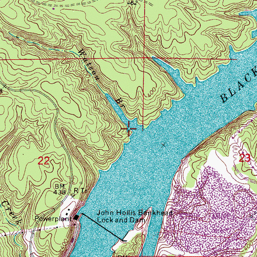 Topographic Map of Watson Branch, AL