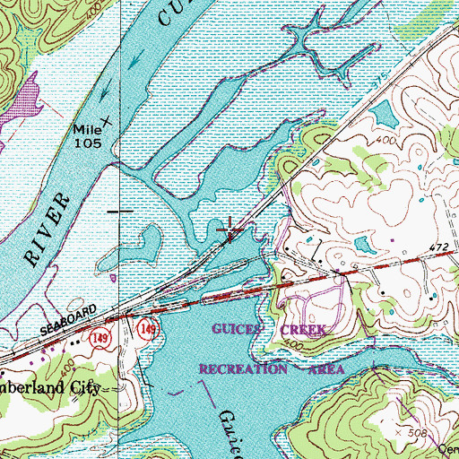 Topographic Map of Guices Creek, TN