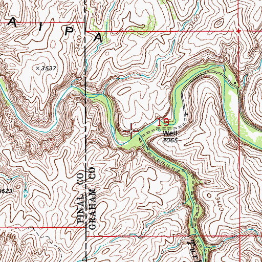 Topographic Map of Turkey Creek, AZ