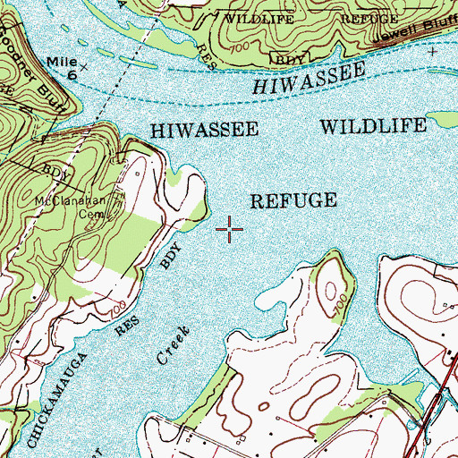 Topographic Map of Gunstocker Creek, TN