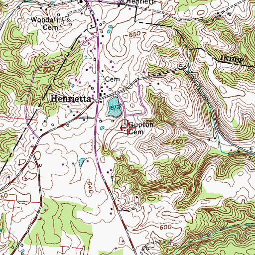 Topographic Map of Gupton Cemetery, TN