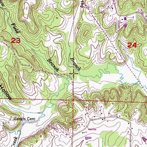 Topographic Map of Watson Spring Branch, AL