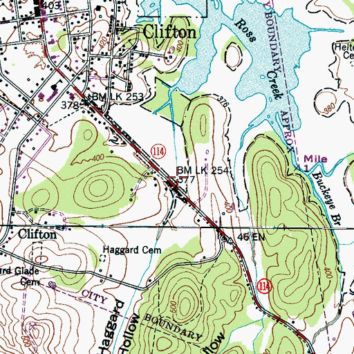 Topographic Map of Haggard Hollow, TN