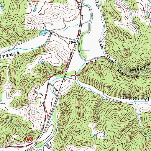 Topographic Map of Haggieville Hollow, TN