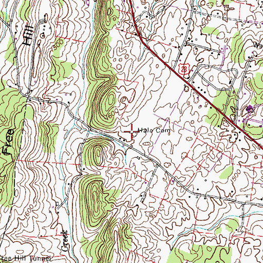 Topographic Map of Hale Cemetery, TN