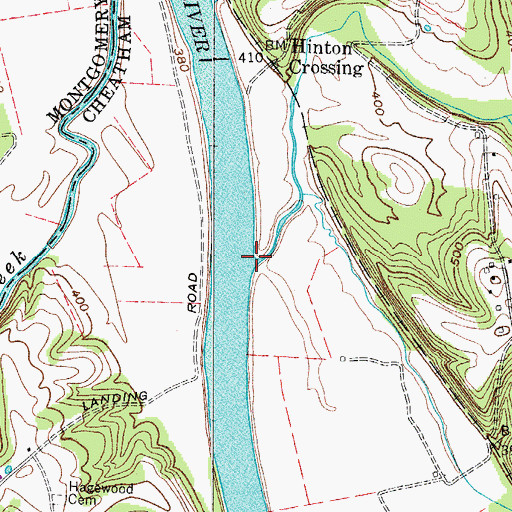 Topographic Map of Half Pone Creek, TN