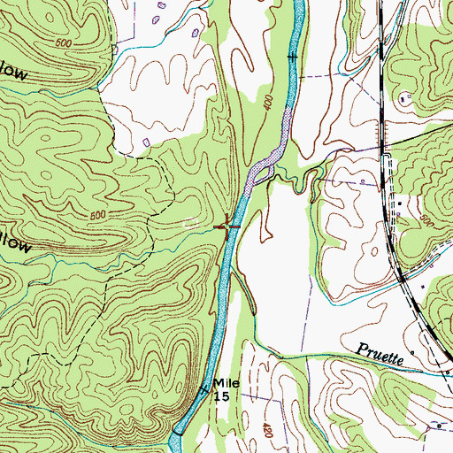 Topographic Map of Hall Hollow, TN