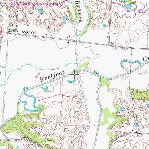 Topographic Map of Hamblin Branch, TN