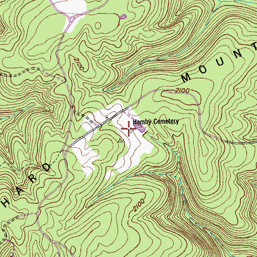 Topographic Map of Hamby Cemetery, TN