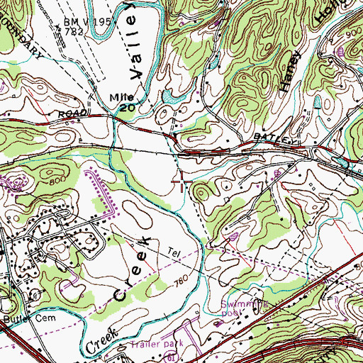 Topographic Map of Haney Hollow, TN