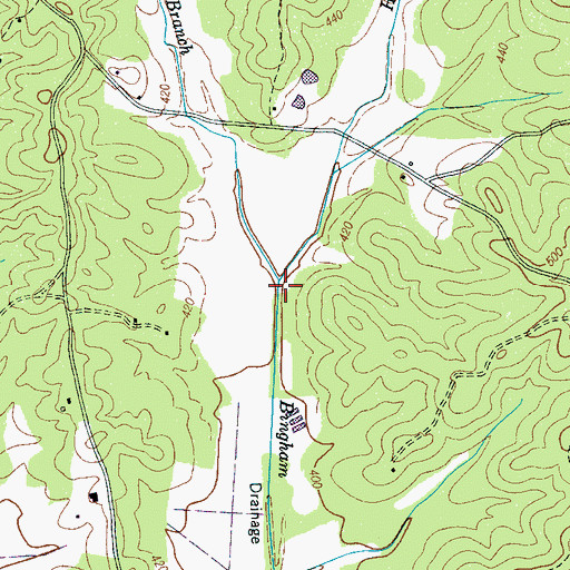 Topographic Map of Hanna Branch, TN