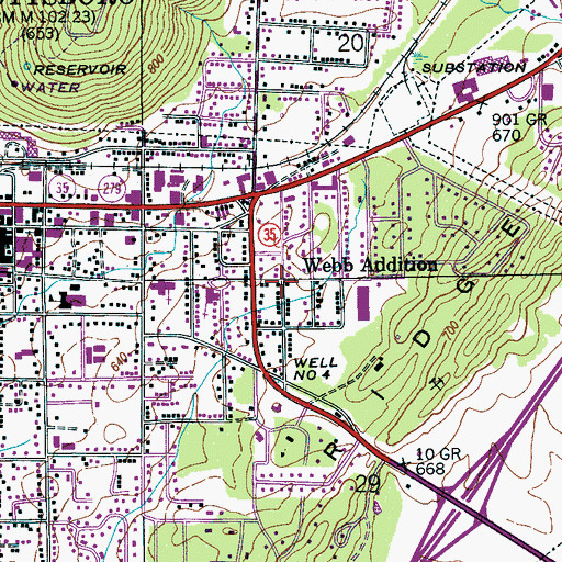Topographic Map of Webb Addition, AL
