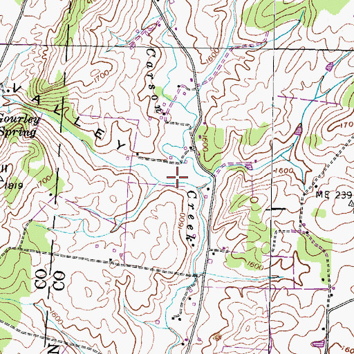 Topographic Map of Happy Valley, TN