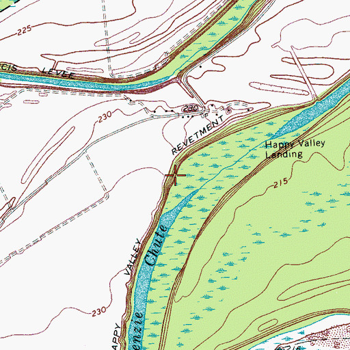 Topographic Map of Happy Valley Revetment, TN
