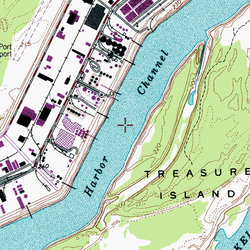 Topographic Map of Harbor Channel, TN