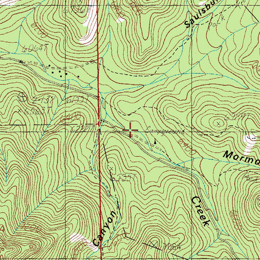Topographic Map of Turkey Creek Campground, AZ