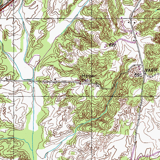 Topographic Map of Harper Cemetery, TN