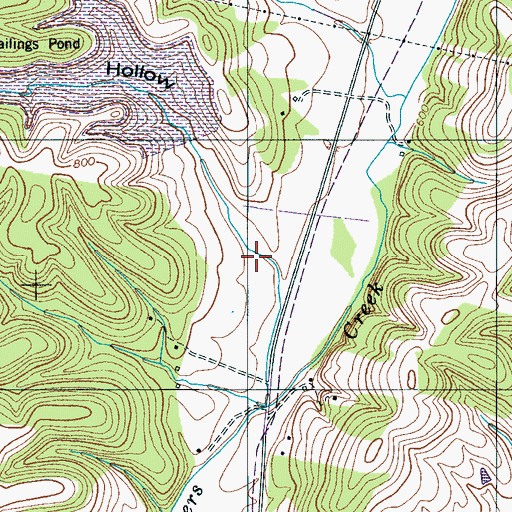 Topographic Map of Harris Hollow, TN