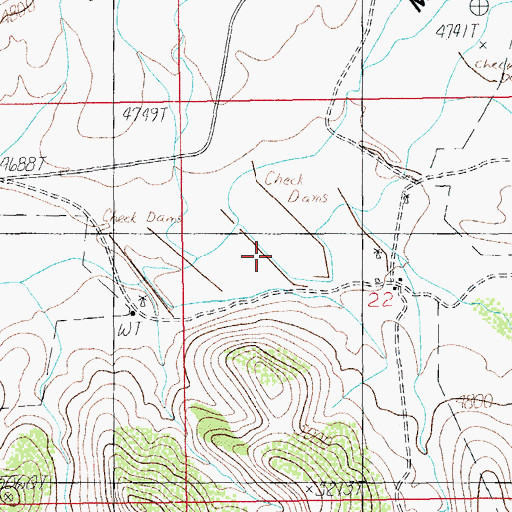 Topographic Map of Big Bend Creek, AZ