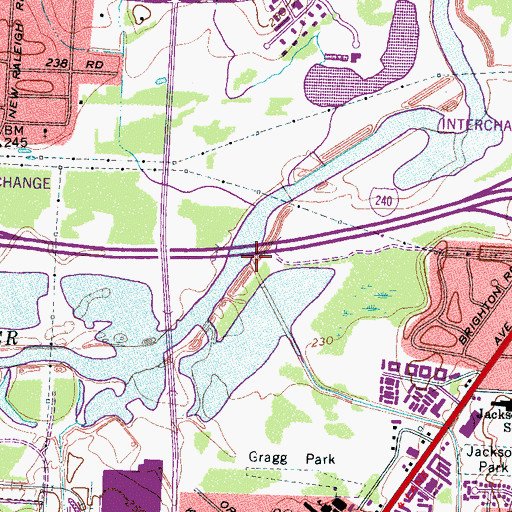 Topographic Map of Harrison Creek, TN