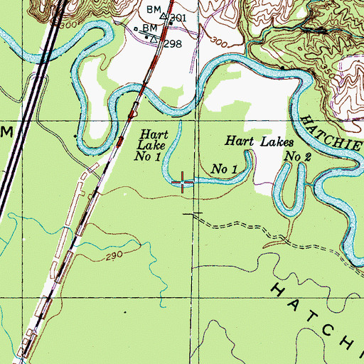 Topographic Map of Hart Lake Number One, TN