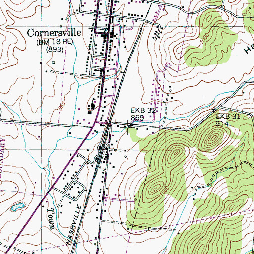 Topographic Map of Hatchett Hollow, TN