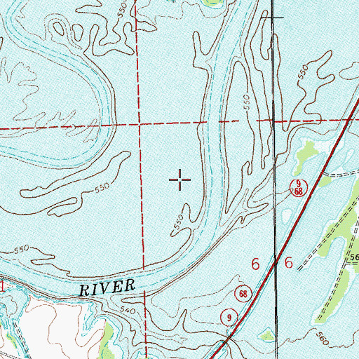 Topographic Map of Weiss Lake, AL