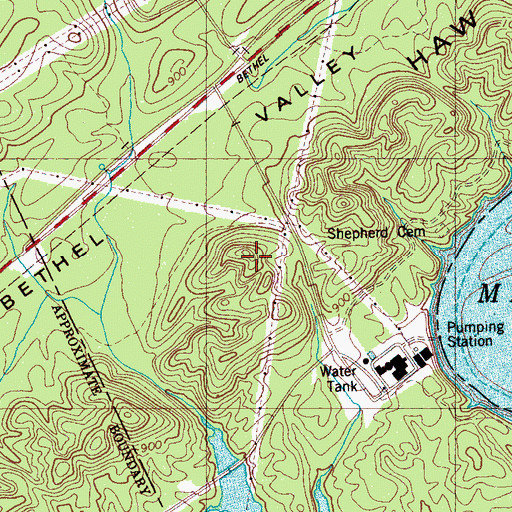 Topographic Map of Haw Ridge, TN