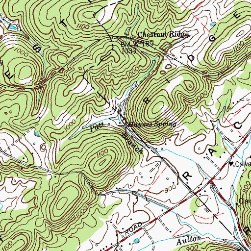 Topographic Map of Haynes Spring, TN
