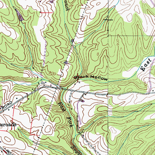 Topographic Map of Haynie Branch, TN