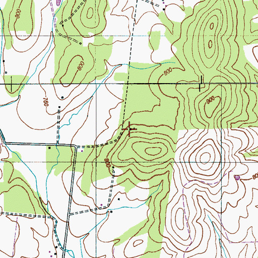 Topographic Map of Hazeland School, TN