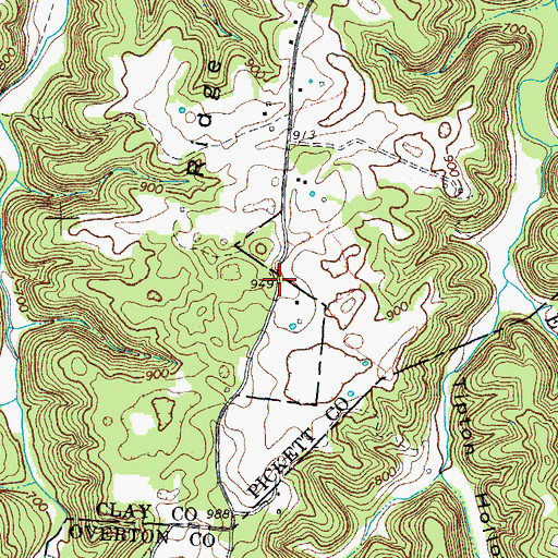 Topographic Map of Heard Ridge, TN