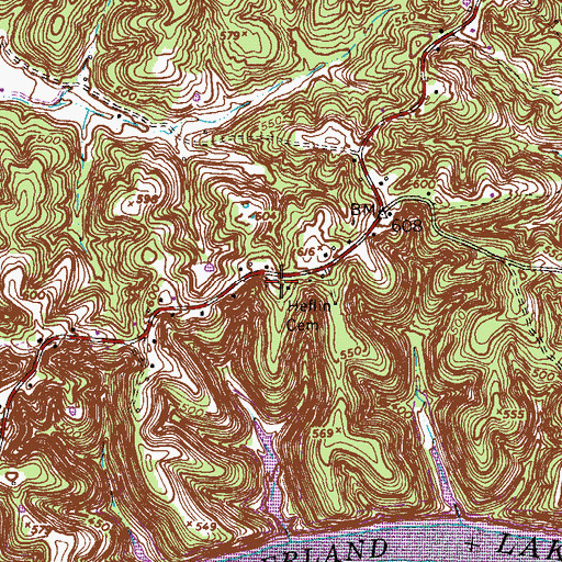 Topographic Map of Heflin Cemetery, TN