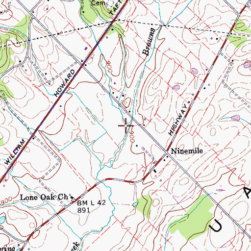 Topographic Map of Hellhole Branch, TN