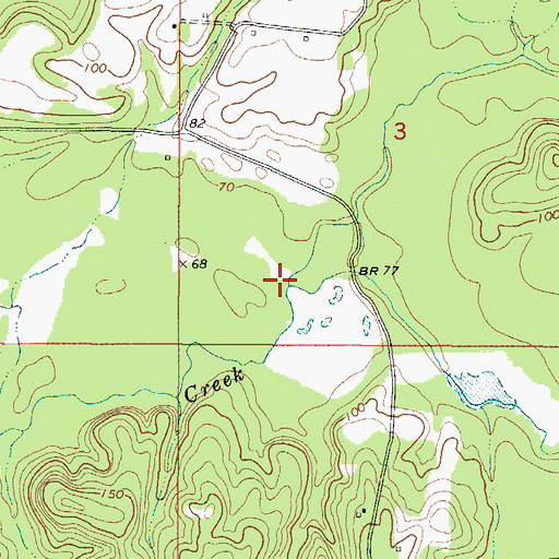Topographic Map of Wells Creek, AL