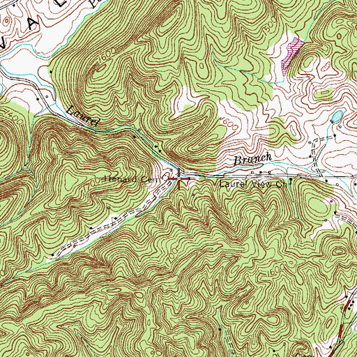 Topographic Map of Henard Cemetery, TN