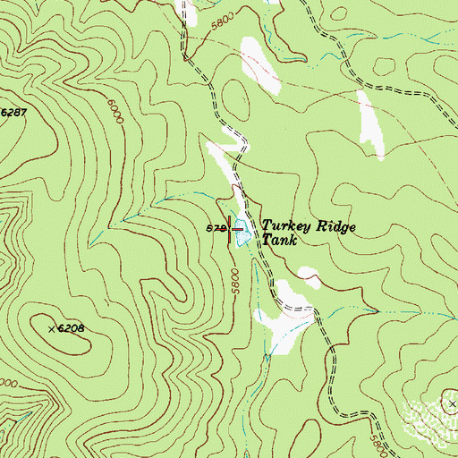 Topographic Map of Turkey Ridge Tank, AZ