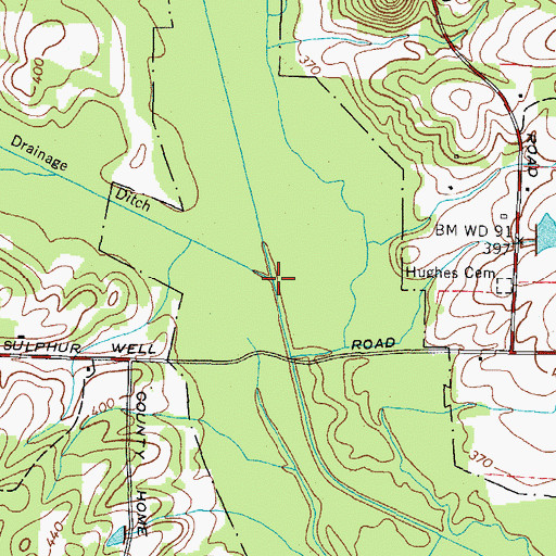 Topographic Map of Henson Branch, TN